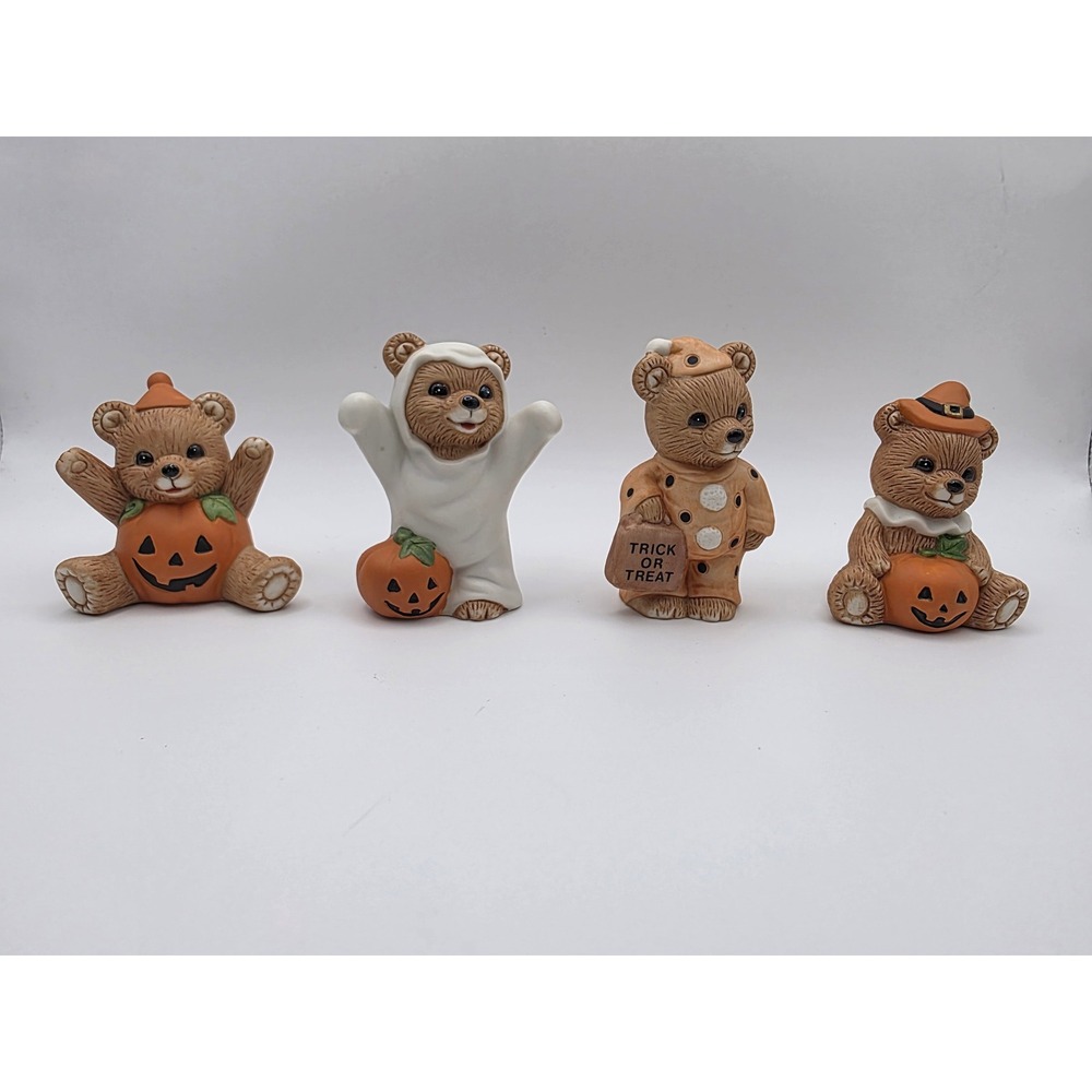 Lot of 4 Vintage Cherished Teddies Halloween Figurines – Enesco Bear Collection